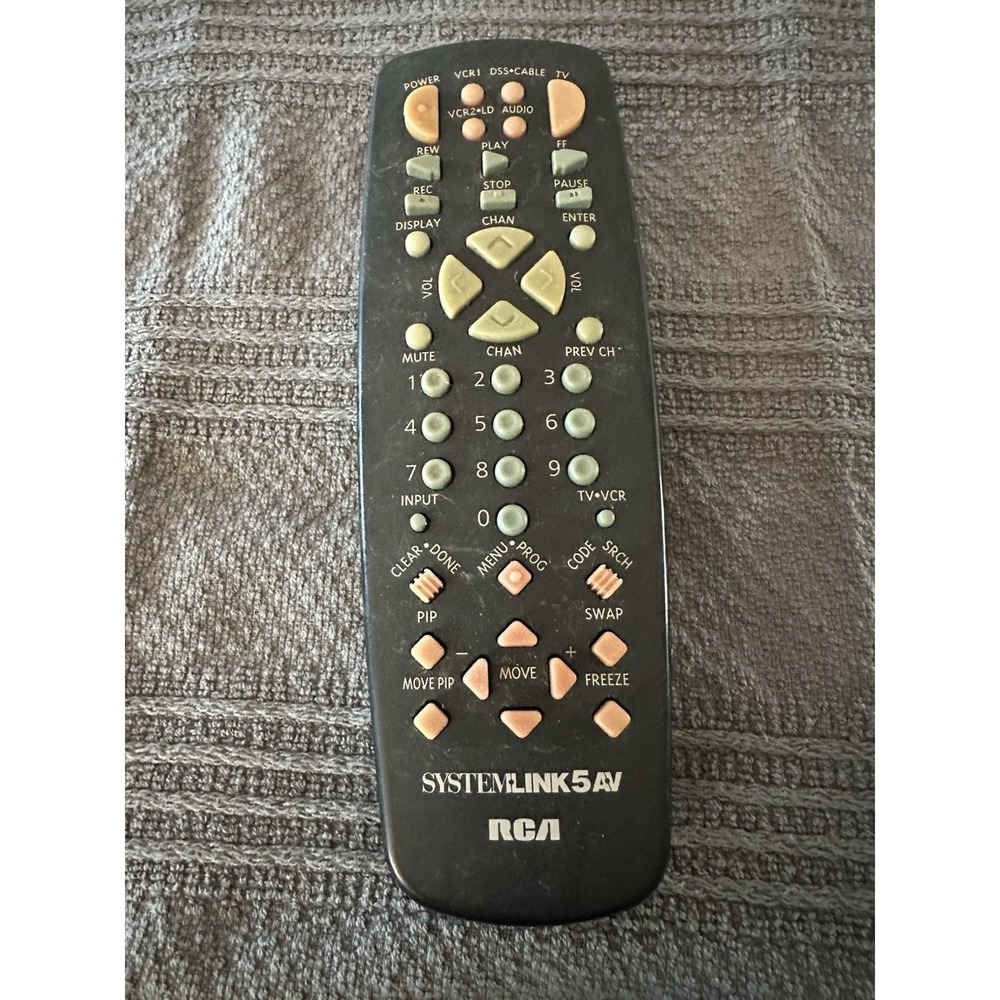 RCA Remote Control Systemlink 5 AV VCR TV DVD Satellite ‎ Cable CRK74EA3
